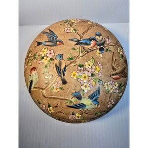 Vintage porcelain keepsake bird box, dresser‎ set, perfect condition,  gift